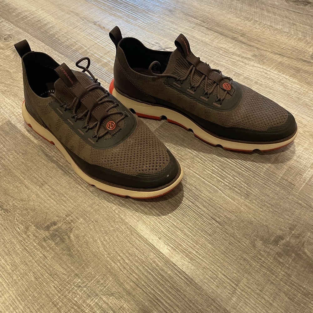 Cole Haan 4.ZERØGRAND Stitchlite Sneaker Brown/Oat Orange Men's 11.5